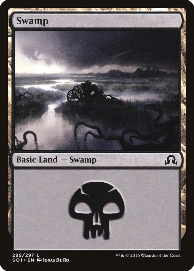 2016 Shadows over Innistrad Swamp common #289 common card image