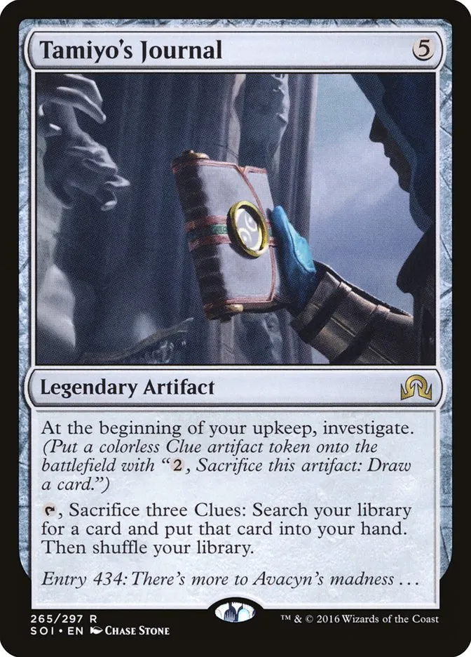 2016 Shadows over Innistrad Tamiyo's Journal rare #265 rare card image