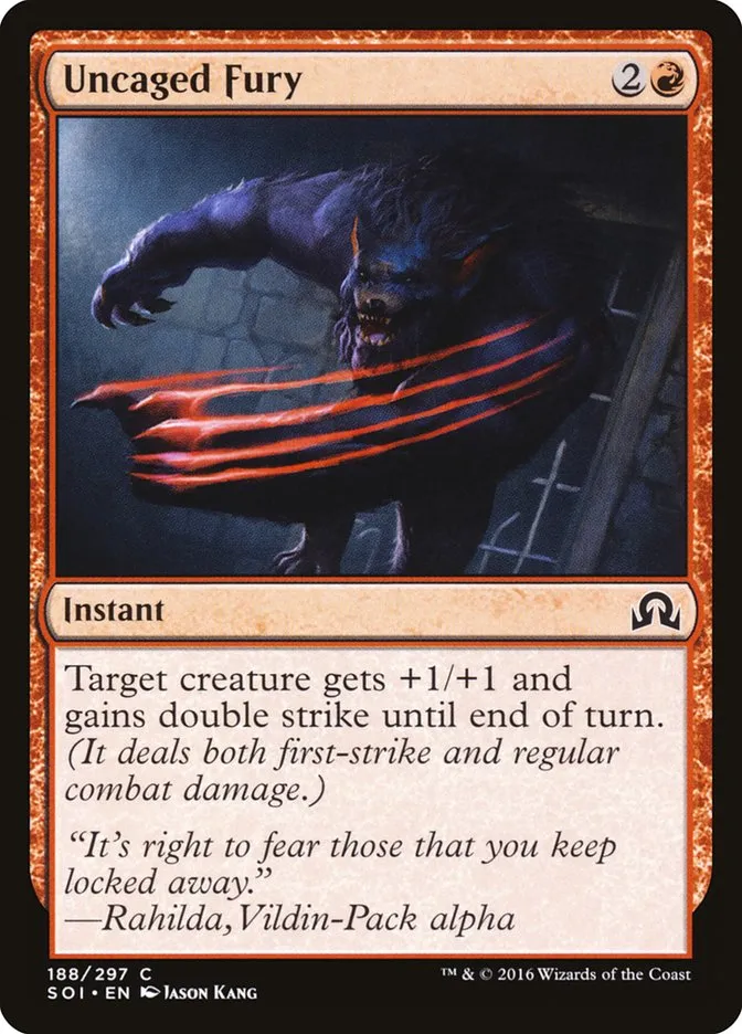2016 Shadows over Innistrad Uncaged Fury #188 common card image