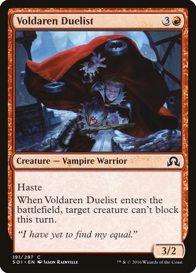 2016 Shadows over Innistrad Voldaren Duelist #191 common card image