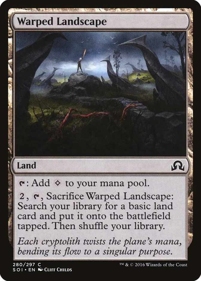 2016 Shadows over Innistrad Warped Landscape common #280 common card image