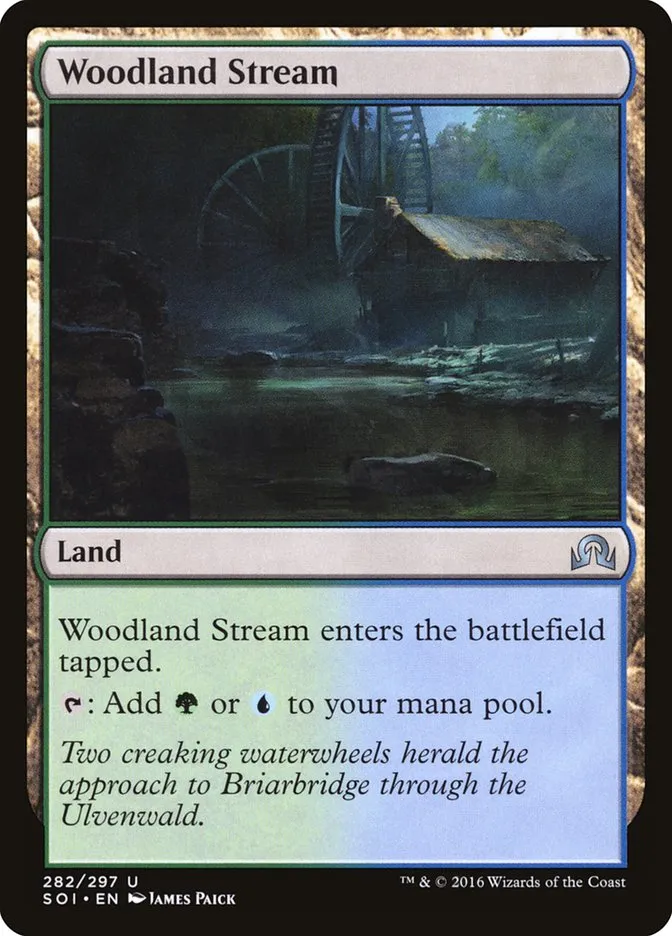 2016 Shadows over Innistrad Woodland Stream uncommon #282 uncommon card image