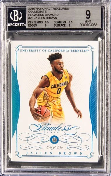 2016 National Treasures Jaylen Brown Collegiate Flawless Diamond #23 card image