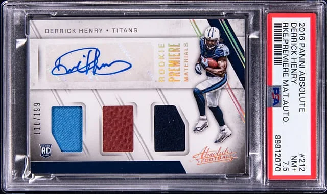 2016 Panini Absolute Derrick Henry Premiere Material Autograph #212 card image