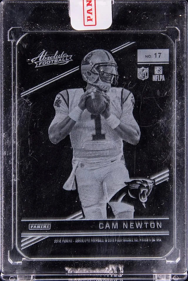 2016 Panini Absolute Football Cam Newton - Panini Encased #17 card image