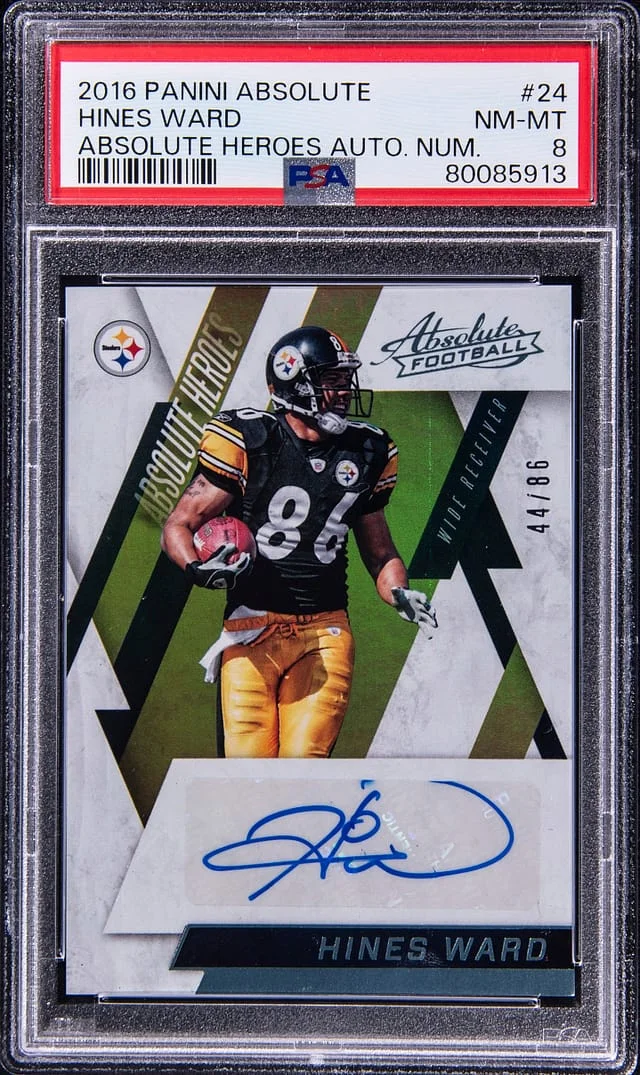 2016 Panini Absolute Hines Ward Heroes Autograph Number #24 card image