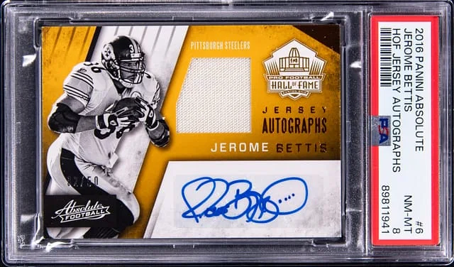2016 Panini Absolute Jerome Bettis HOF Jersey Autograph #6 card image
