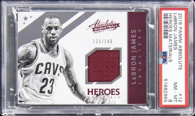 2016 Panini Absolute LeBron James Heroes Materials #12 card image