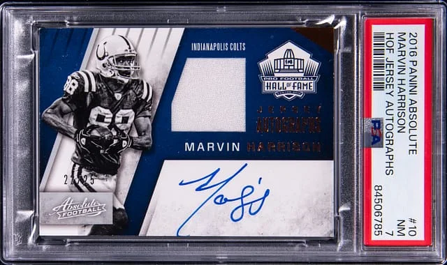 2016 Panini Absolute Marvin Harrison Hall of Fame Jersey Autographs #10 card image