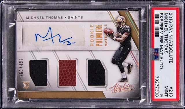 2016 Panini Absolute Michael Thomas Premiere Materials Autograph #213 card image