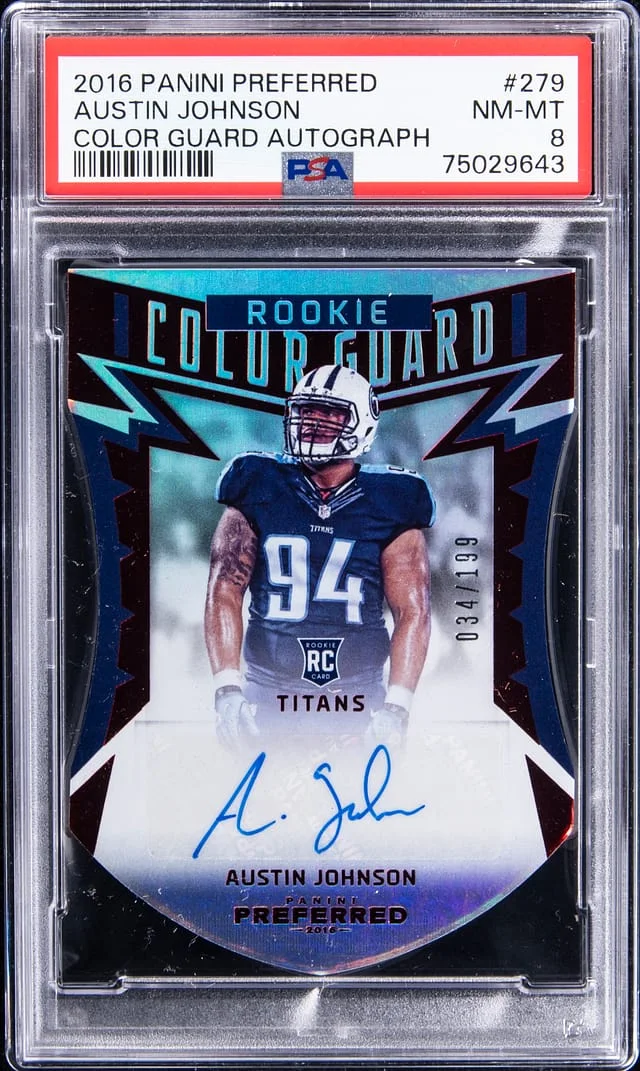 2016 Panini Austin Johnson Preferred Color Guard Autographs #279 card image