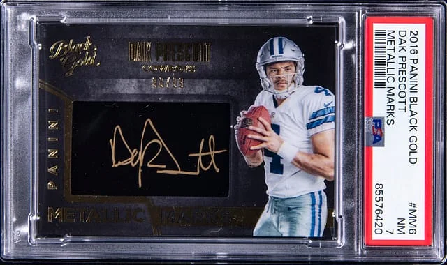 2016 Panini Black Gold Dak Prescott Metallic Marks #MM6 card image