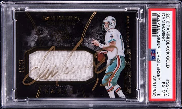 2016 Panini Black Gold Dan Marino Sizeable Signature Jersey #SS-DM card image