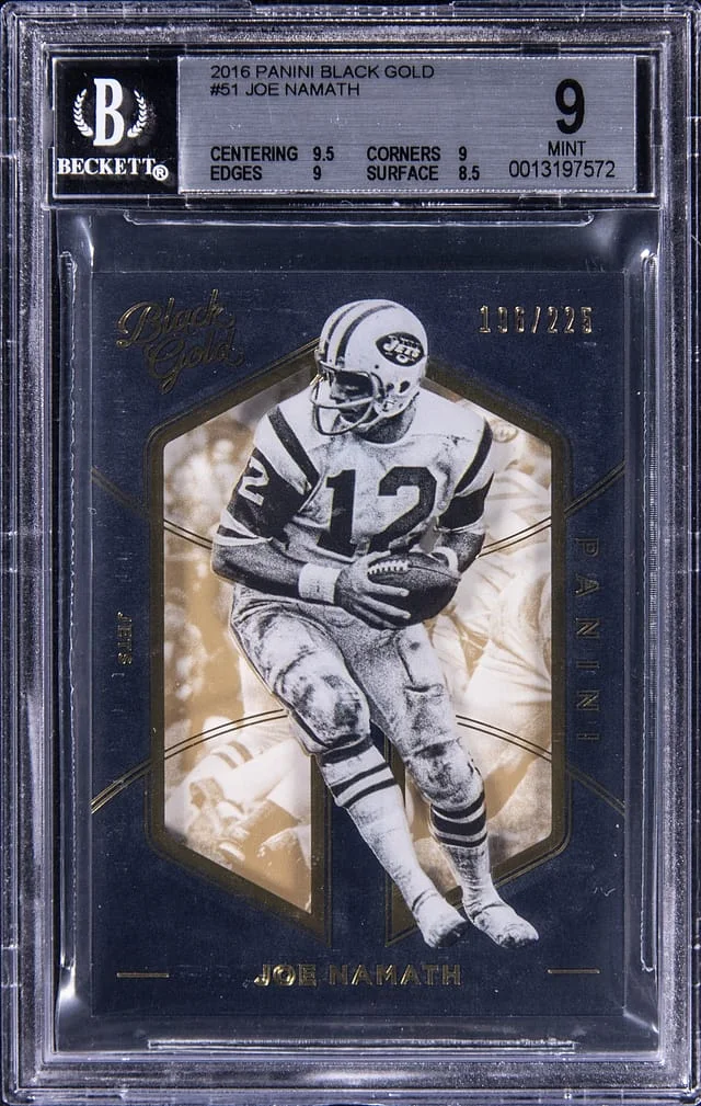 2016 Panini Black Gold Joe Namath #51 card image