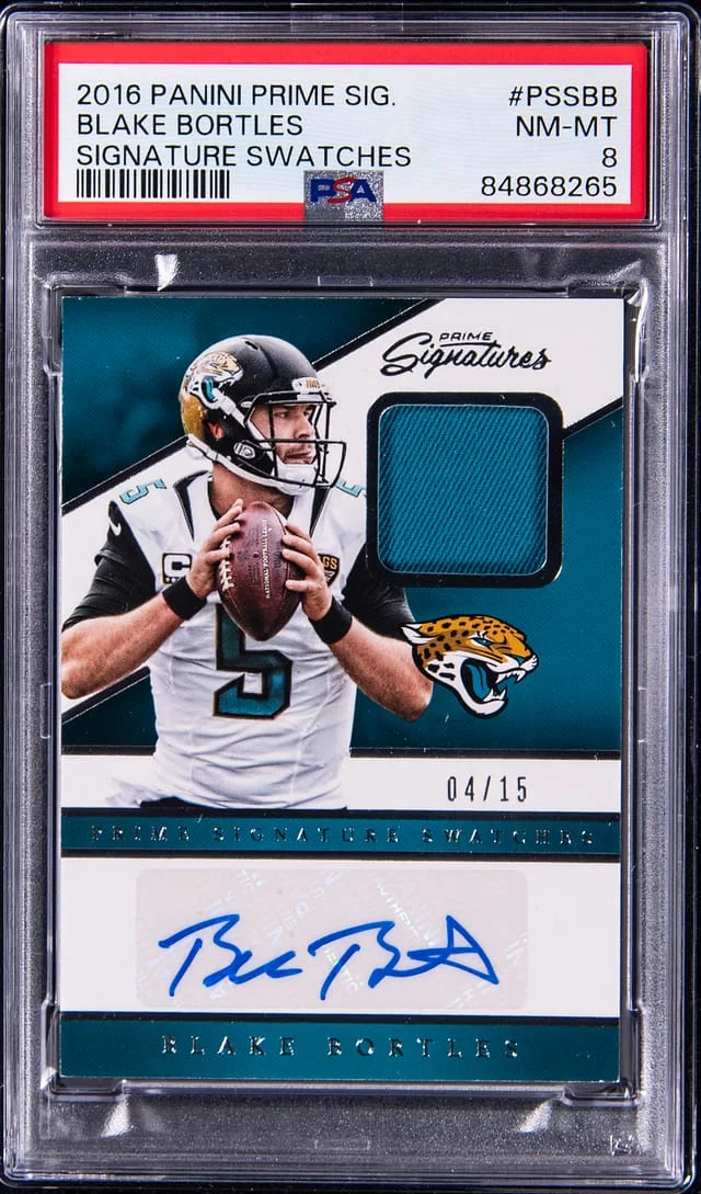 2016 Panini Blake Bortles Prime Signature Swatches #PSSBB card image