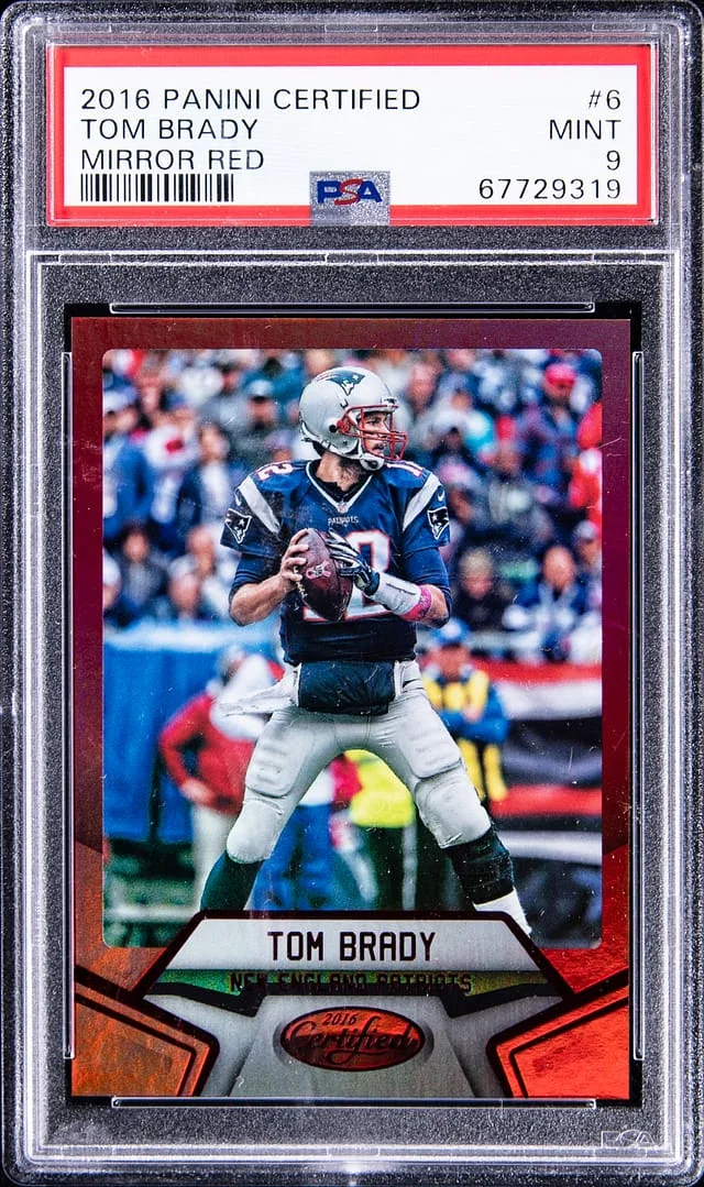 2016 Panini Certified Tom Brady Mirror Red #6 card image