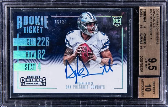 2016 Panini Contenders Dak Prescott Cracked Ice #347 card image