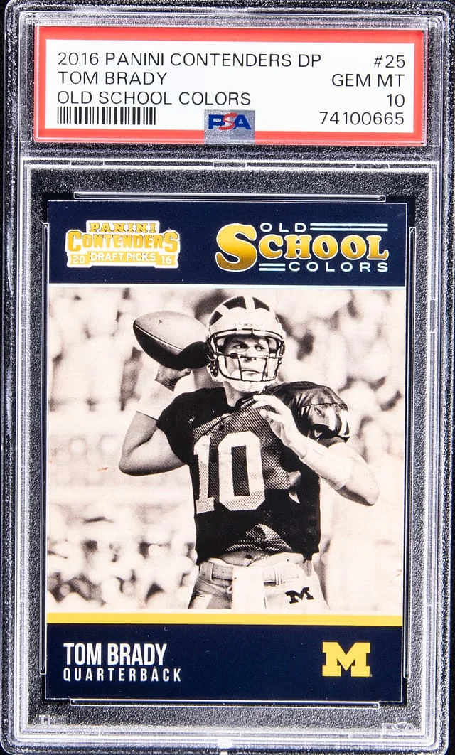 2016 Panini Contenders Draft Picks Tom Brady Old School Colors #25 card image