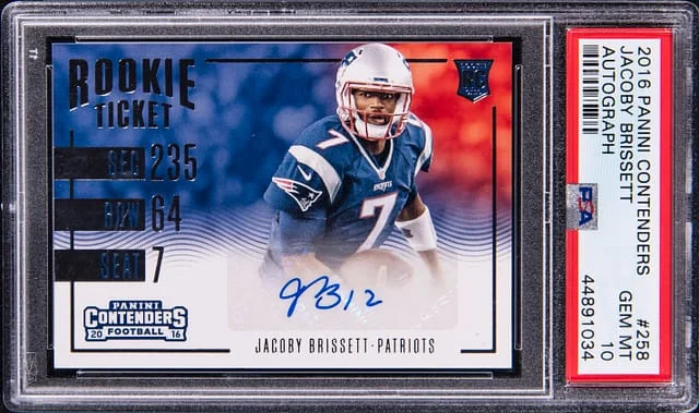 2016 Panini Contenders Jacoby Brissett Autograph #258 card image