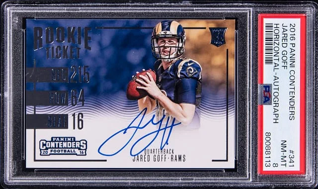 2016 Panini Contenders Jared Goff Horizontal Autograph #341 card image