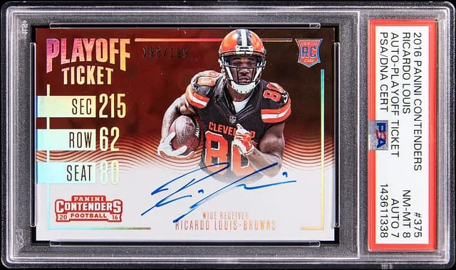 2016 Panini Contenders Ricardo Louis Playoff Ticket Autograph #375 card image