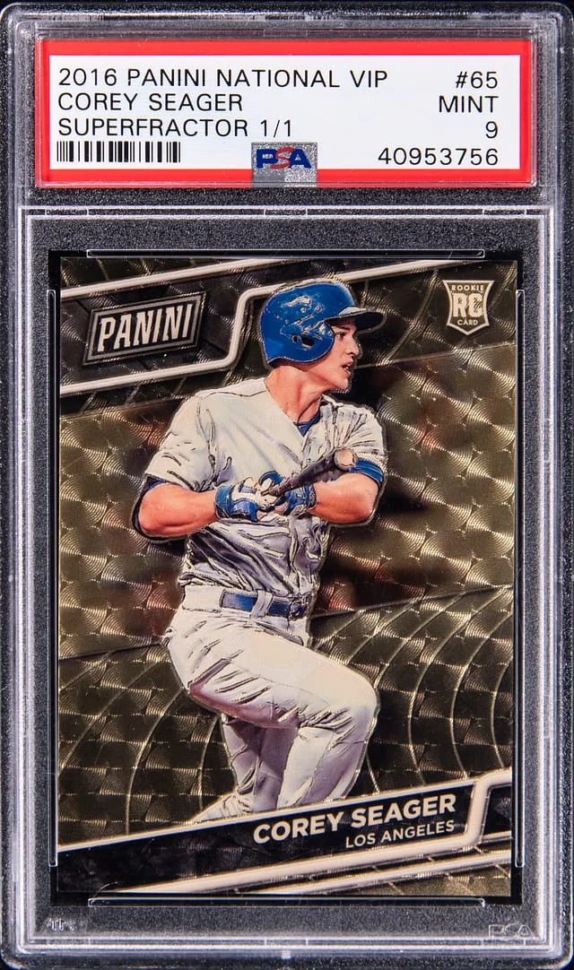 2016 Panini Corey Seager National VIP Superfractor #65 card image