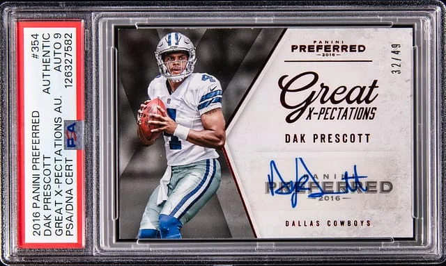 2016 Panini Dak Prescott Preferred Great X-Pectations Autograph #354 card image