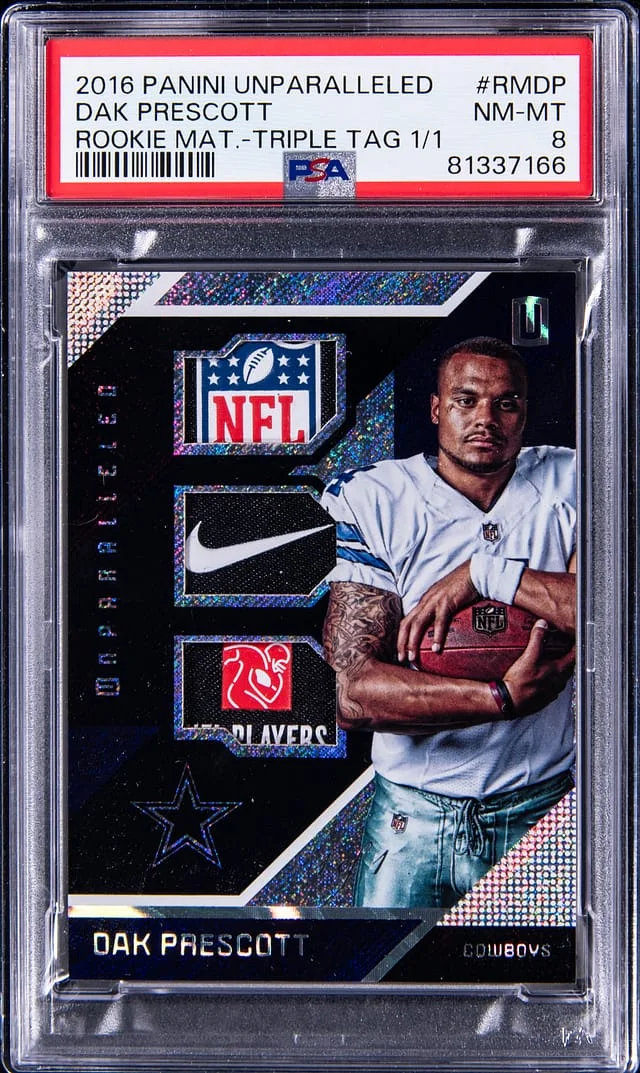 2016 Panini Dak Prescott Unparalleled Materials Black #RM-DP card image