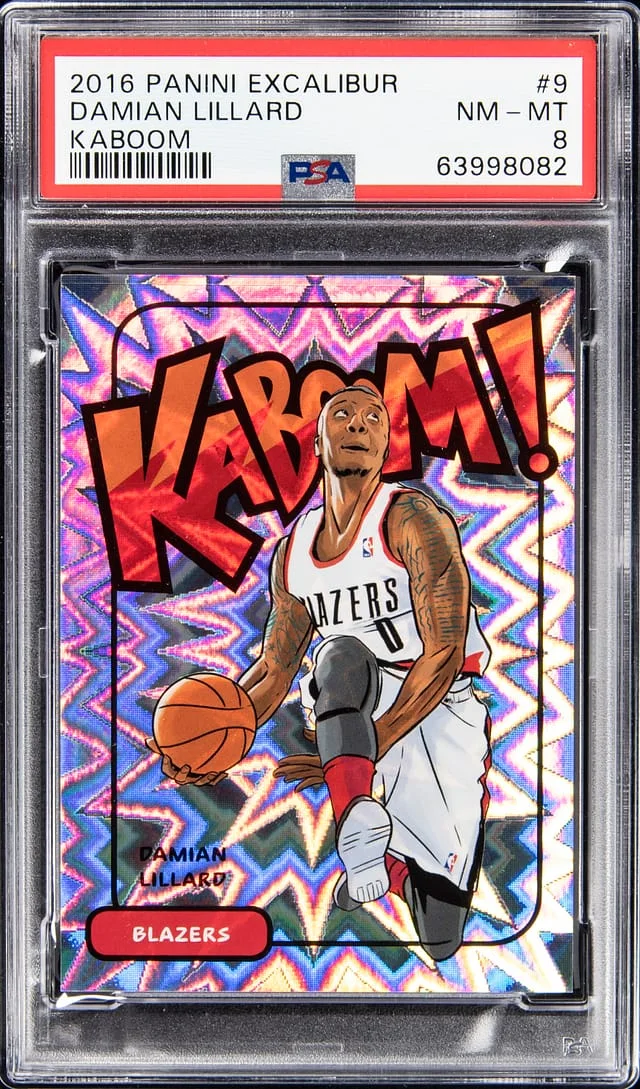 2016 Panini Damian Lillard Excalibur Kaboom! #9 card image