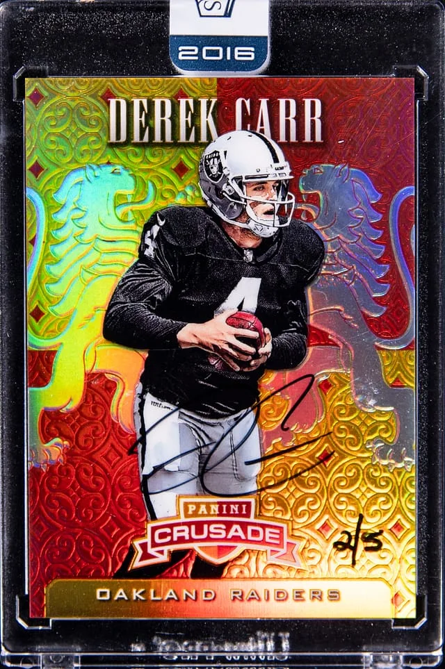 2016 Panini Derek Carr Honors Crusade Autograph #C4 card image