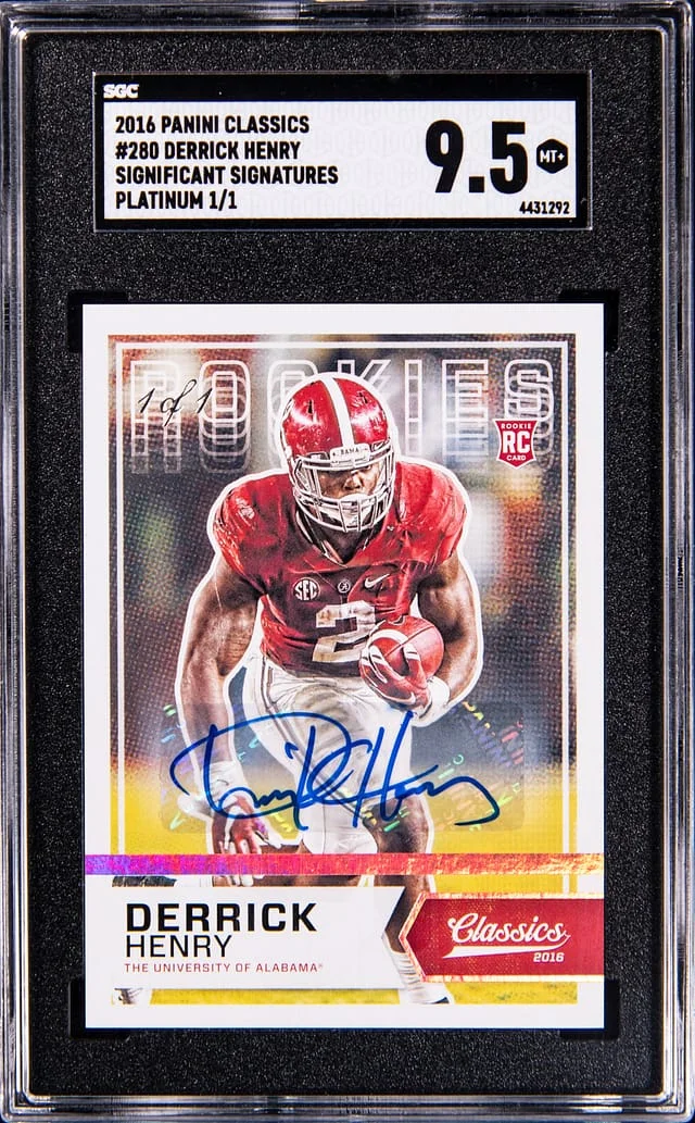 2016 Panini Derrick Henry Classics Significant Signatures Platinum #280 card image