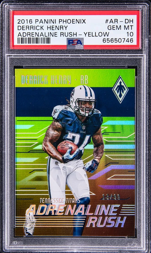 2016 Panini Derrick Henry Phoenix Adrenaline Rush Yellow #AR-DH card image