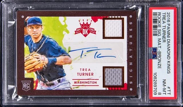 2016 Panini Diamond Kings Trea Turner Signature Materials Bronze #RS-TT card image