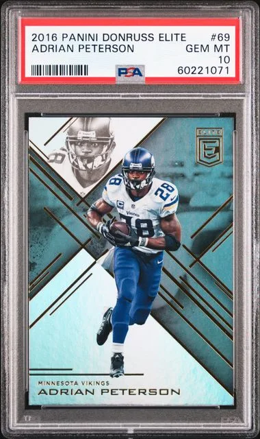 2016 Panini Donruss Adrian Peterson Elite #69 card image