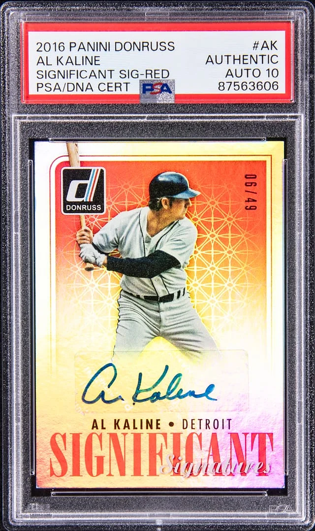 2016 Panini Donruss Al Kaline Significant Signature Red #AK card image