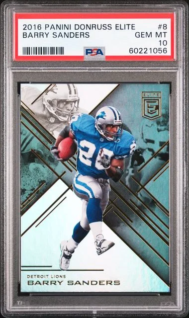 2016 Panini Donruss Barry Sanders Elite #8 card image
