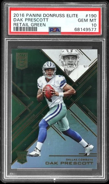 2016 Panini Donruss Dak Prescott Elite Retail Green #190 card image