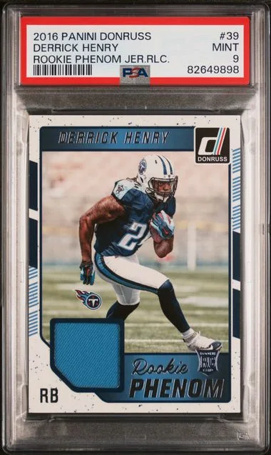 2016 Panini Donruss Derrick Henry Phenom Jersey Relics #39 card image