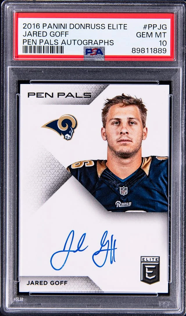 2016 Panini Donruss Jared Goff Elite Pen Pals Autographs #PPJG card image