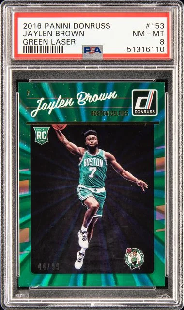2016 Panini Donruss Jaylen Brown Green Laser #153 card image