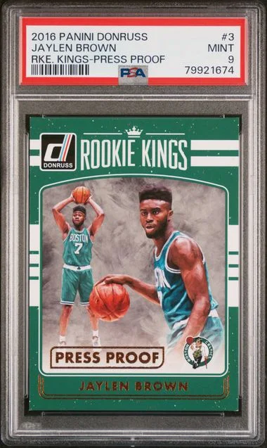 2016 Panini Donruss Jaylen Brown Kings Press Proof #3 card image