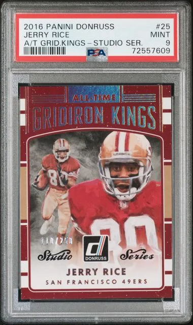 2016 Panini Donruss Jerry Rice All-Time Gridiron Kings Studio Series #25 card image