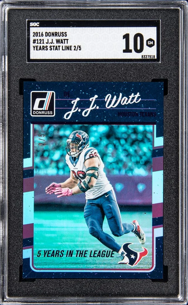 2016 Panini Donruss J.J. Watt Years Stat Line #121 card image