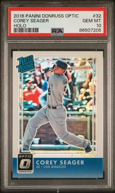 2016 Panini Donruss Optic Corey Seager Aqua #32 card image