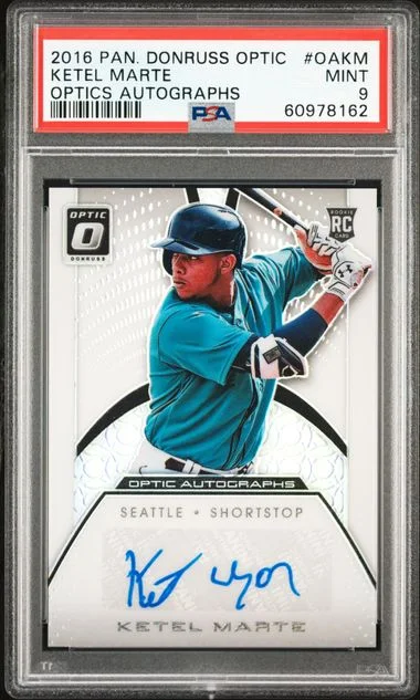 2016 Panini Donruss Optic Ketel Marte Optics Autographs #OAKM card image