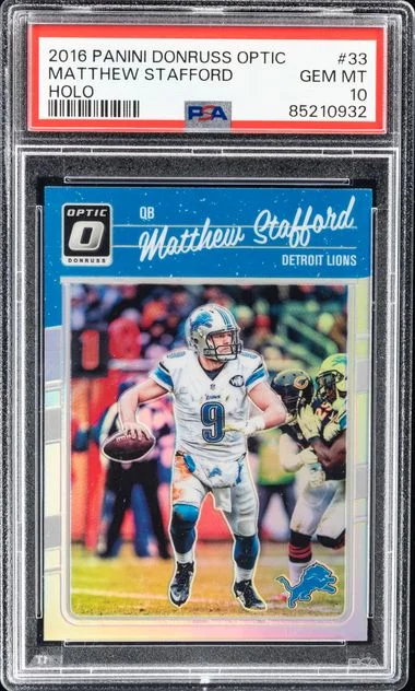 2016 Panini Donruss Optic Matthew Stafford Holo #33 card image