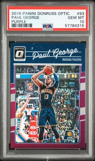 2016 Panini Donruss Optic Paul George #93 card image