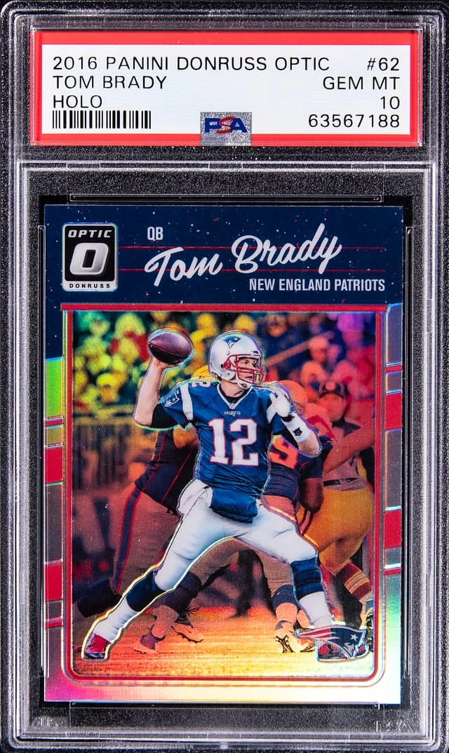 2016 Panini Donruss Optic Tom Brady Aqua #62 card image