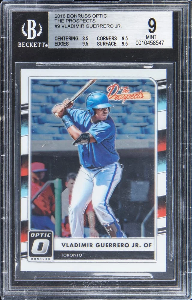 2016 Panini Donruss Optic Vladimir Guerrero Jr. The Prospects #9 card image