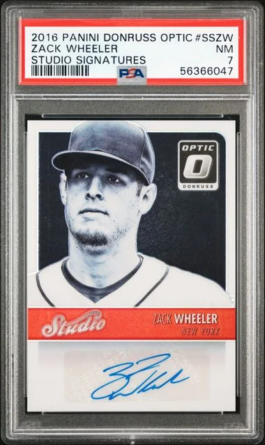 2016 Panini Donruss Optic Zack Wheeler Studio Signatures #SSZW card image